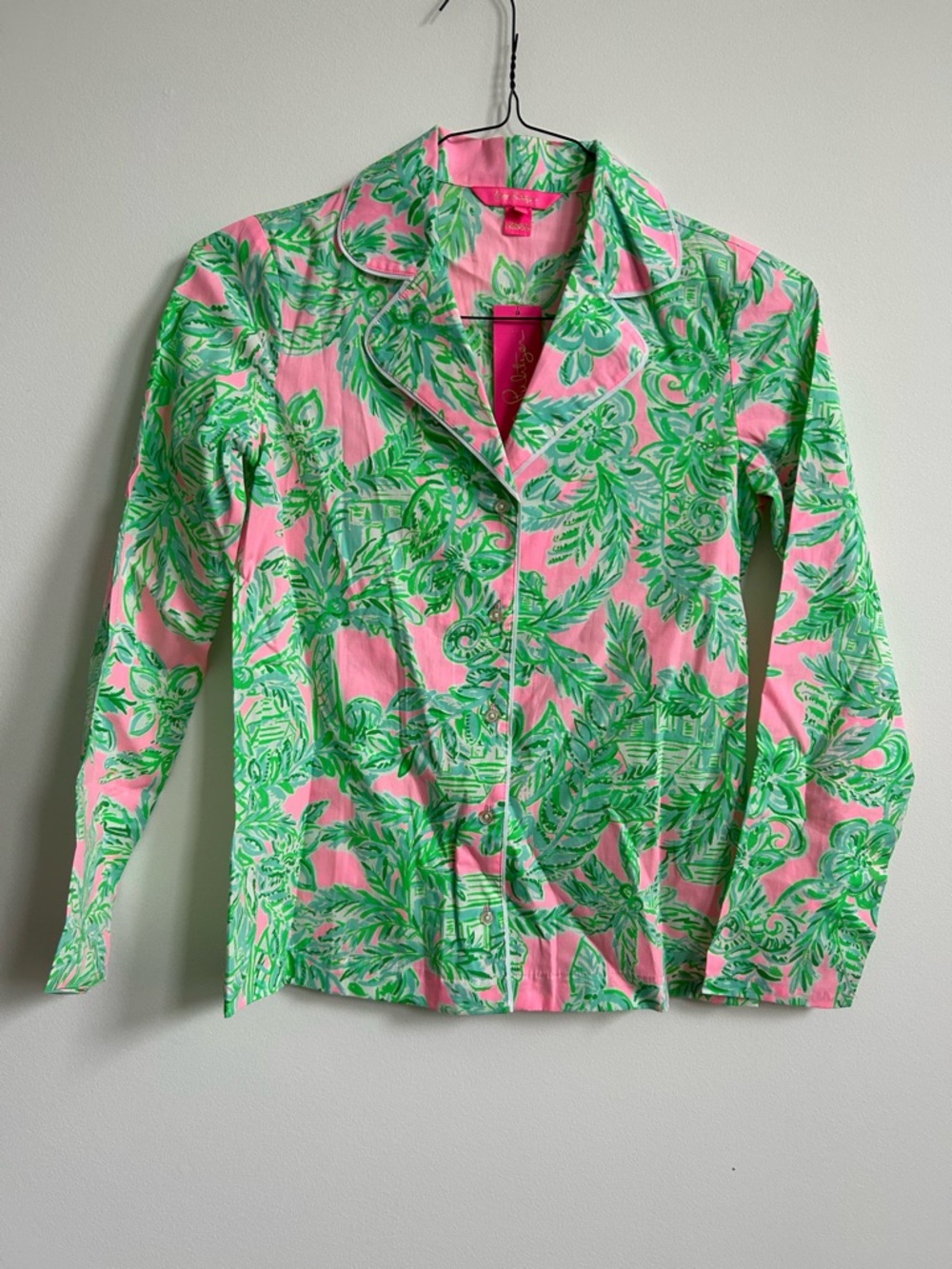 NWT Lilly Pulitzer Pajama Top Pink Sand Paradise XXS